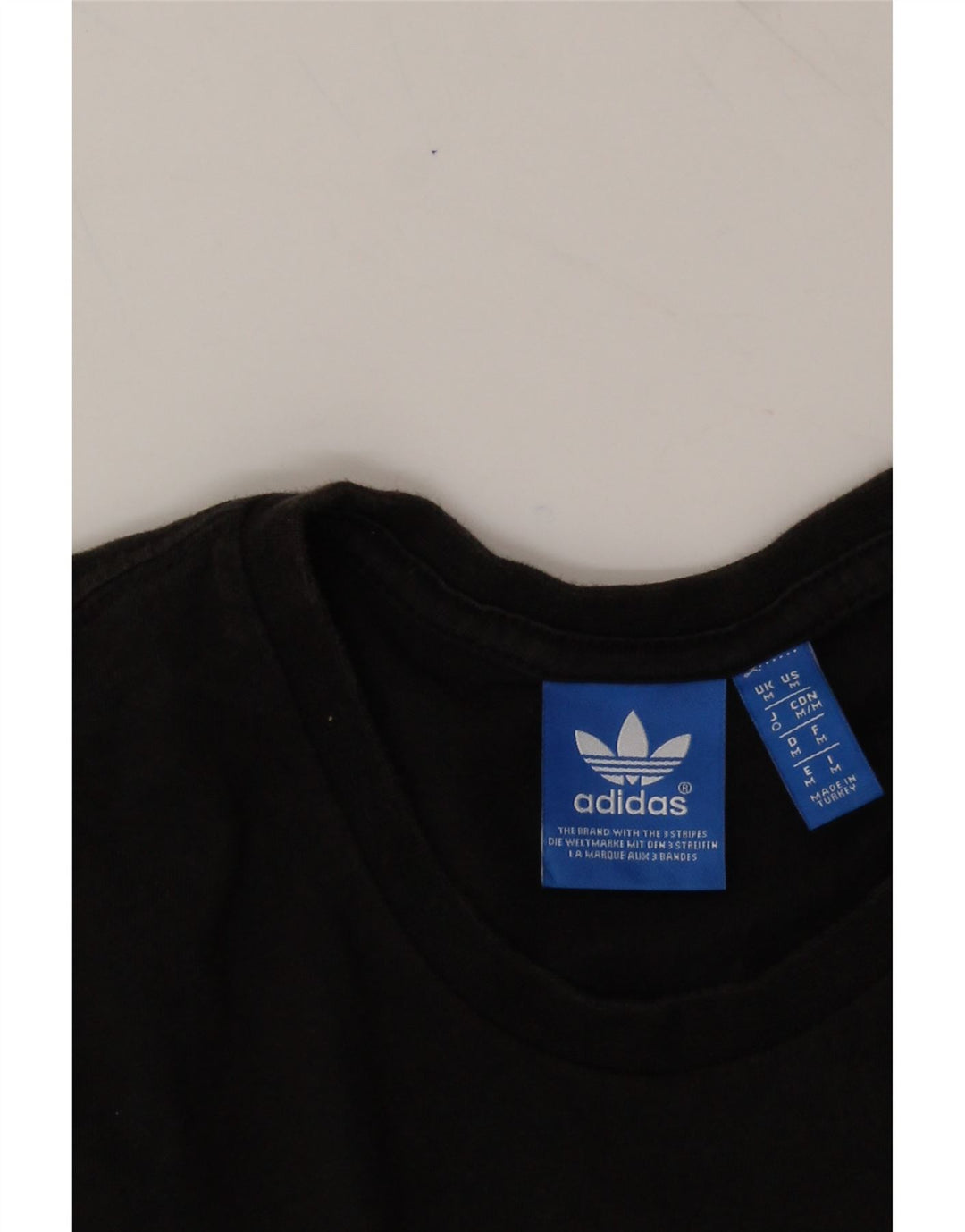 ADIDAS Mens Graphic T-Shirt Top Medium Black Vintage Adidas and Second-Hand Adidas from Messina Hembry 