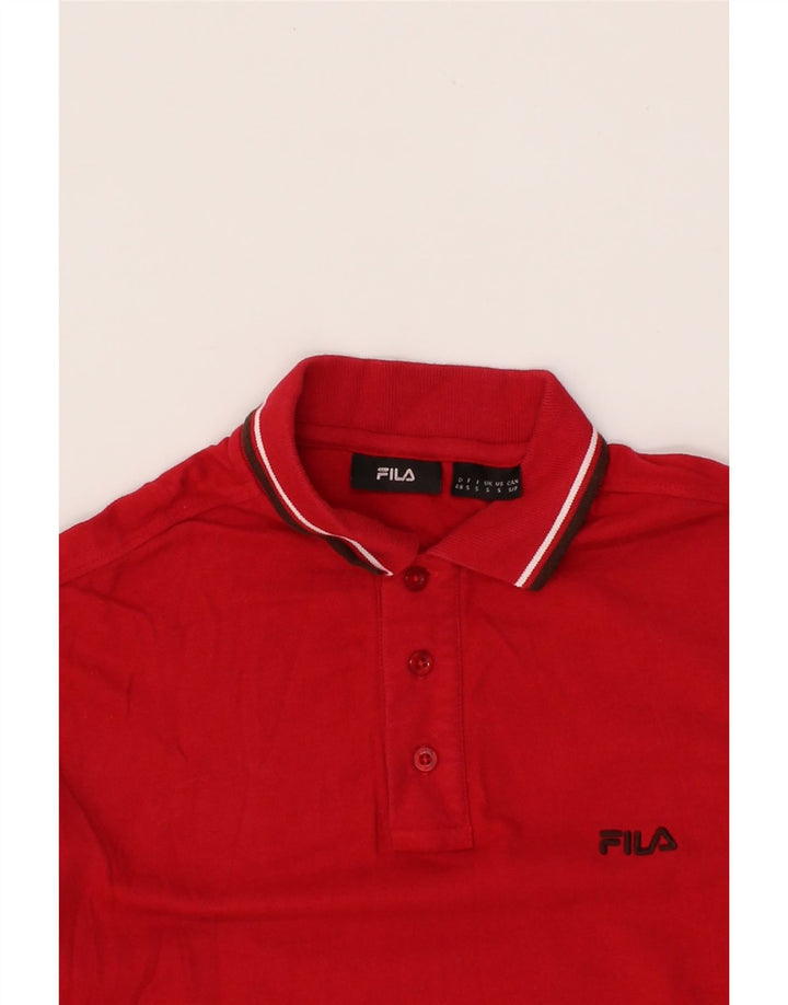 FILA Mens Polo Shirt Small Red Vintage Fila and Second-Hand Fila from Messina Hembry 