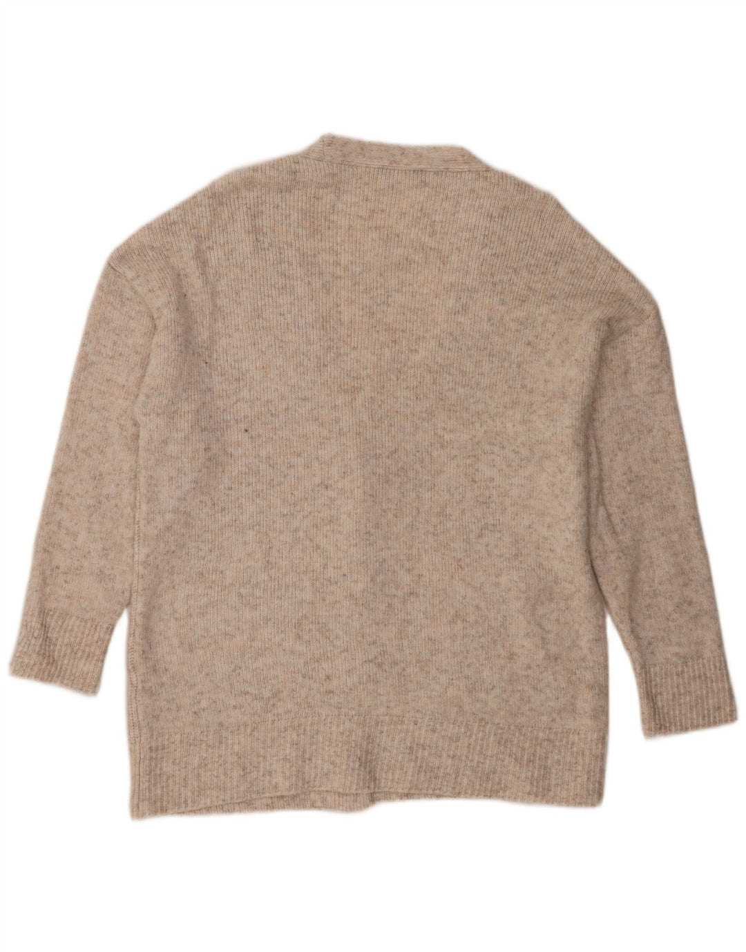 Marks & Spencer Womens Oversized Cardigan Sweater UK 16 Large Beige
