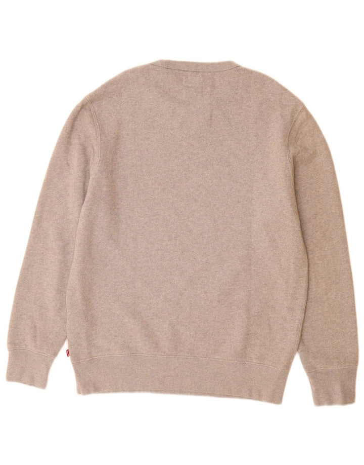 Felpa grafica da uomo Levi's, piccola, in cotone grigio