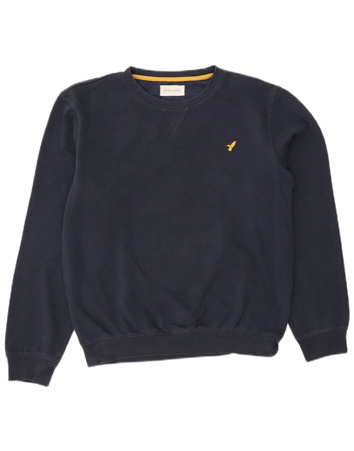 Pier One Mens Sweatshirt Jumper Small Navy Blue