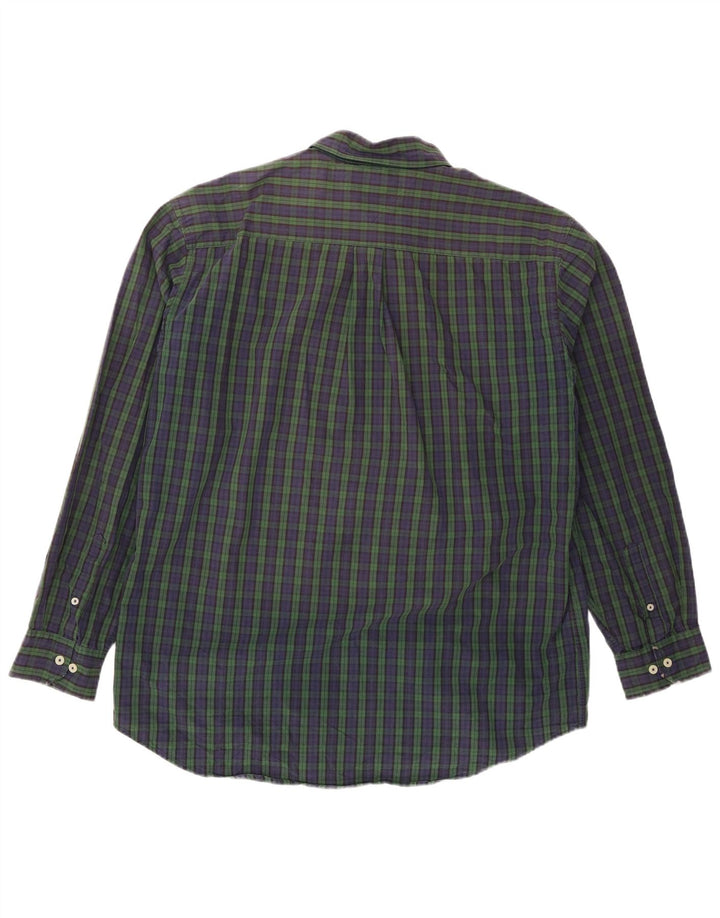 Tommy Hilfiger Mens Shirt XL Navy Blue Check Cotton