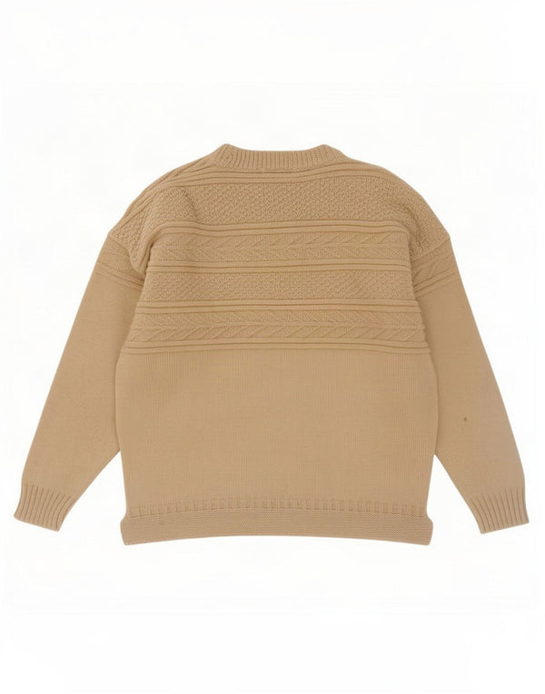 vintage Mens Boat Neck Jumper Pull XL Off White Laine
