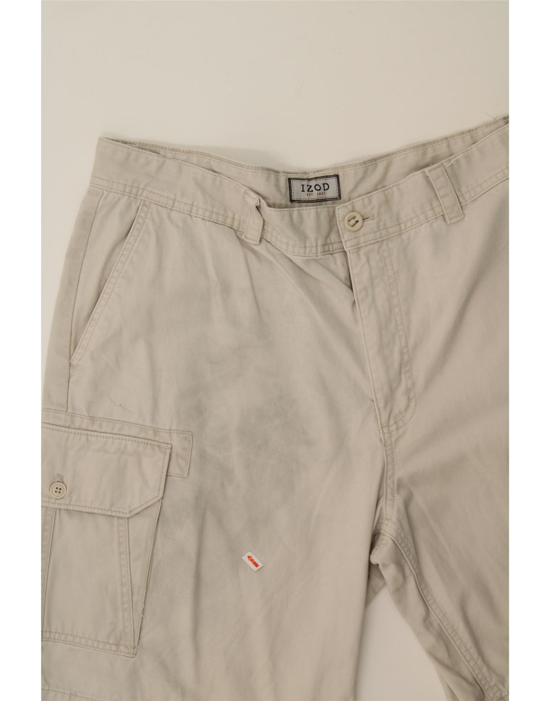 IZOD Mens Cargo Shorts W38 XL Beige Cotton Vintage Izod and Second-Hand Izod from Messina Hembry 