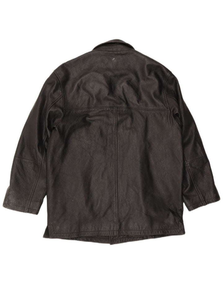 Kartel Mens Leather Jacket UK 40 Large Black