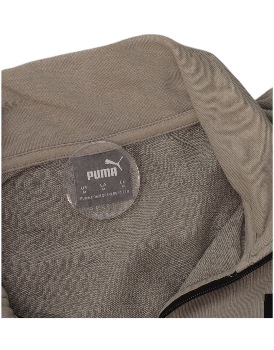 Puma Sweat-Shirt Zip Neck Homme Gris Moyen