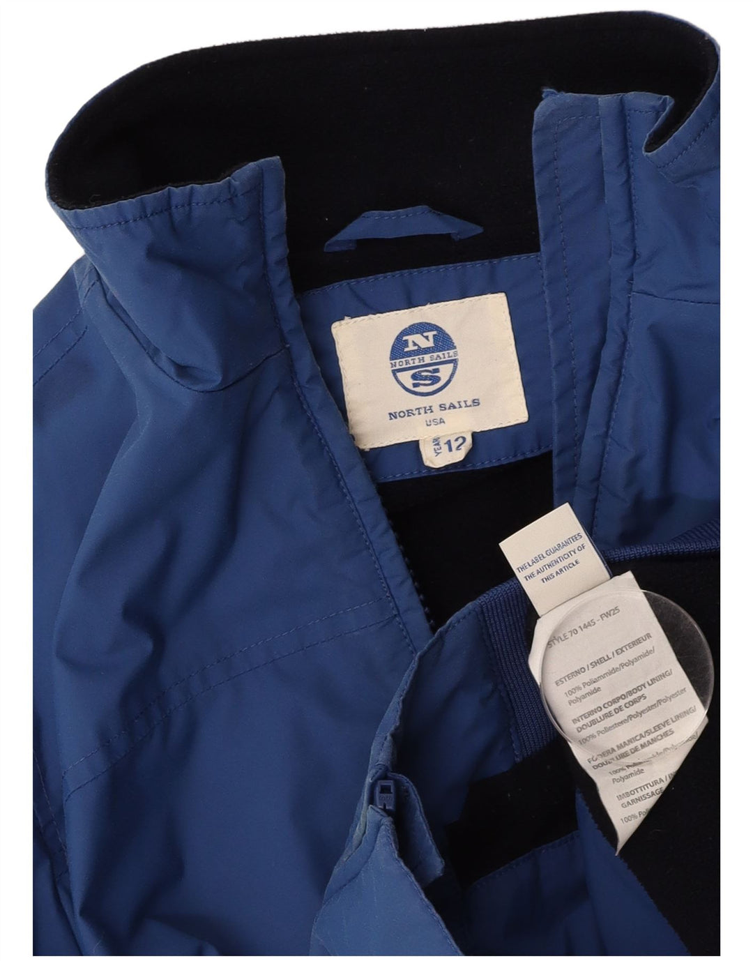 NORTH SAILS Bomberjacke für Jungen, 11–12 Jahre, blaues Polyamid