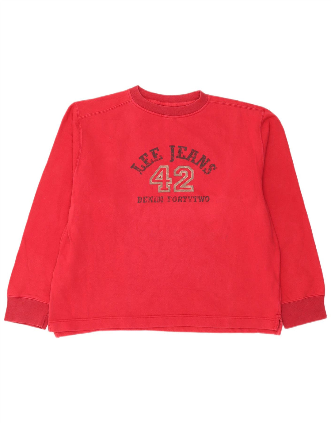 Lee Mens Graphic Sweatshirt Jumper XL Red