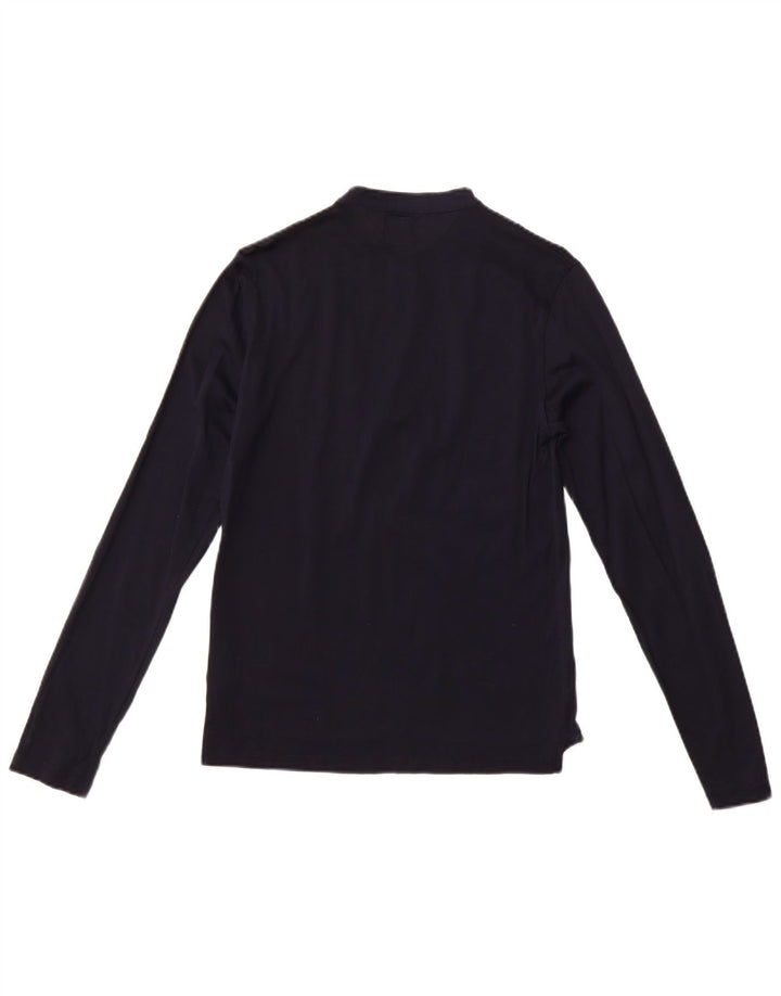 ZARA Mens Pullover Shirt Small Navy Blue Cotton