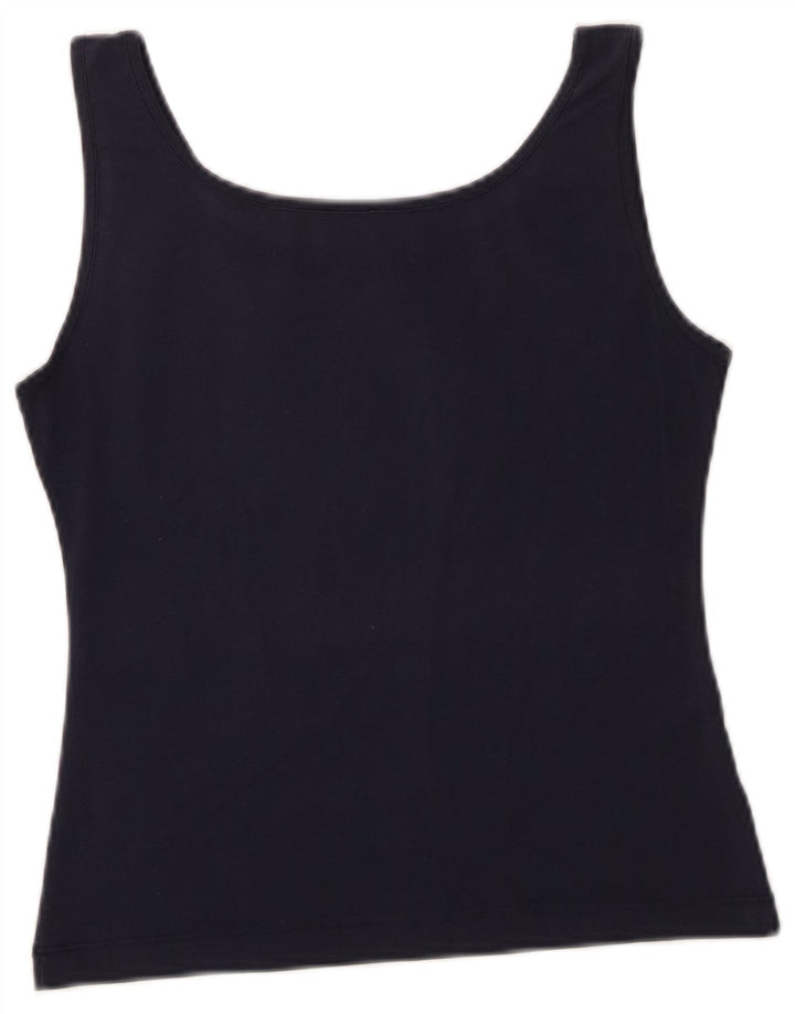 Paul & Shark Womens Crop Vest Top UK 12 Medium Navy Blue