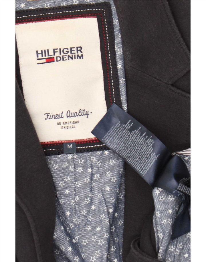 Damska marynarka zapinana na 1 guzik Tommy Hilfiger UK 12 Średni granatowy bawełniany