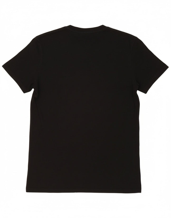 GUESS Mens Graphic T-Shirt Top Medium Black Cotton