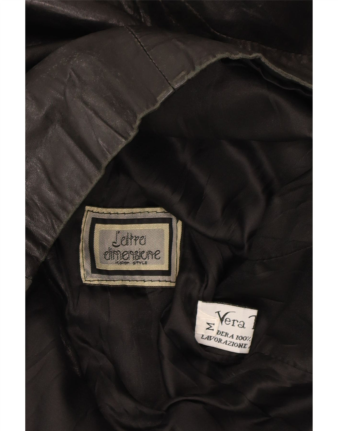 VINTAGE Womens Leather Jacket UK 12 Medium Black Leather Vintage Vintage and Second-Hand Vintage from Messina Hembry 