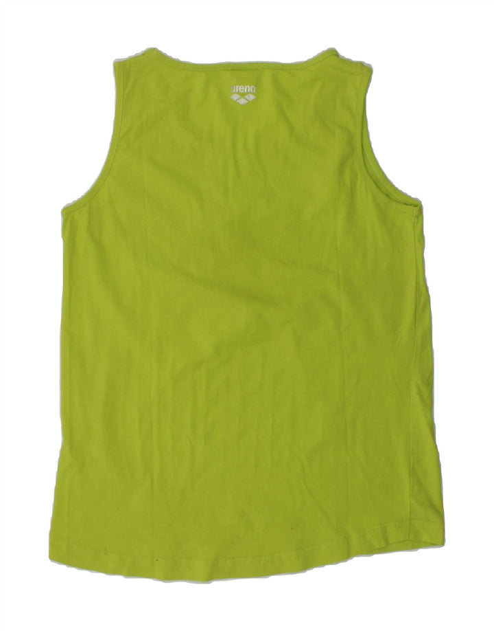 ARENA Girls Graphic Vest Top 11-12 Years Yellow | Vintage Arena | Thrift | Second-Hand Arena | Used Clothing | Messina Hembry 