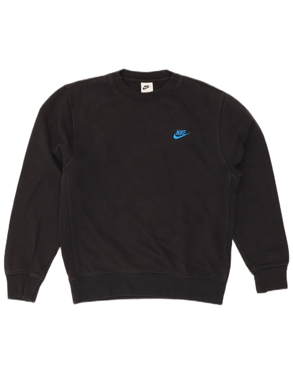Nike Mens Sweatshirt Jumper Small Black Cotton