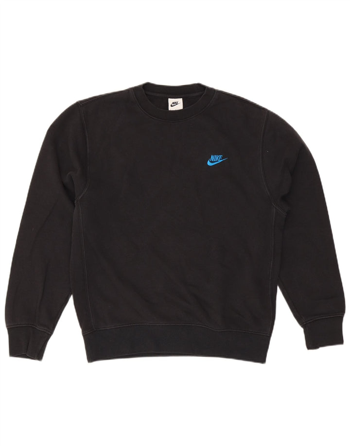 Nike Mens Sweatshirt Jumper Small Black Cotton