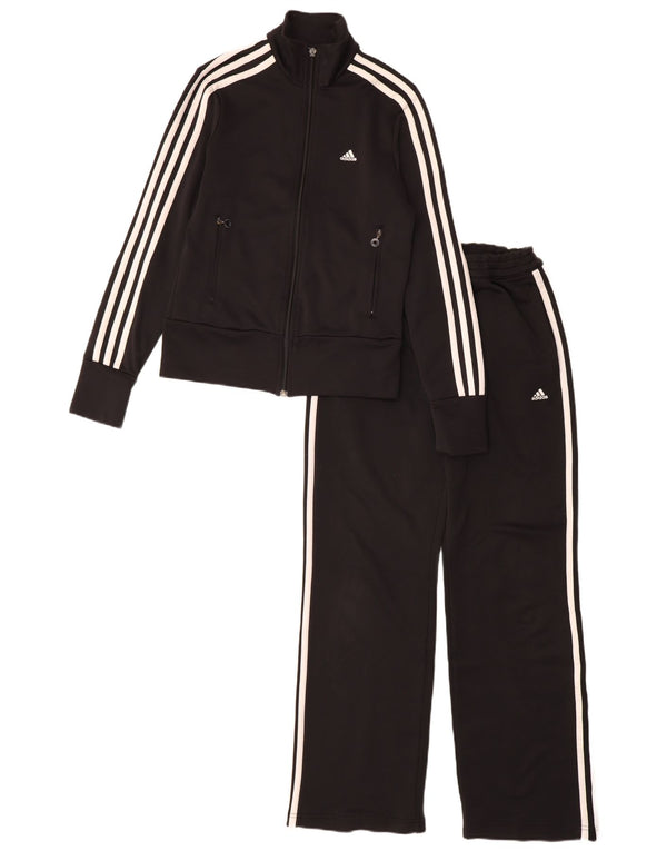Adidas fuld træningsdragt til kvinder UK 10 Lille sort polyester