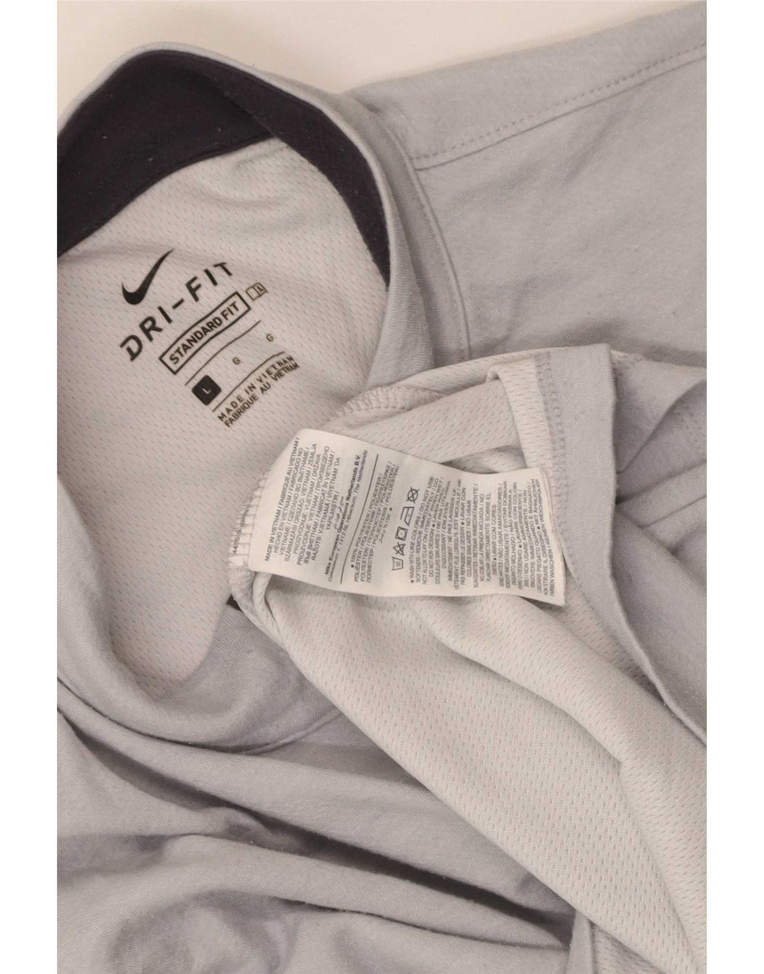 Nike Herren Dri Fit Standard Pullover-Trainingsoberteil mit Reißverschluss und Halsausschnitt, Größe L, Grau