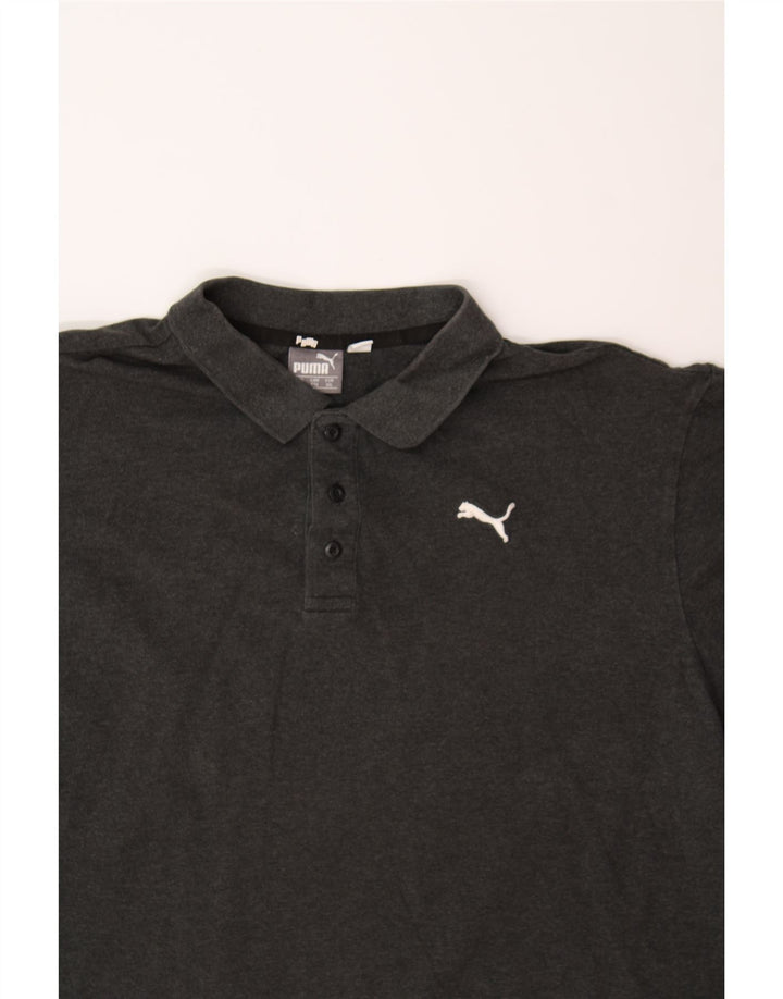 PUMA Mens Polo Shirt 2XL Grey Cotton Vintage Puma and Second-Hand Puma from Messina Hembry 