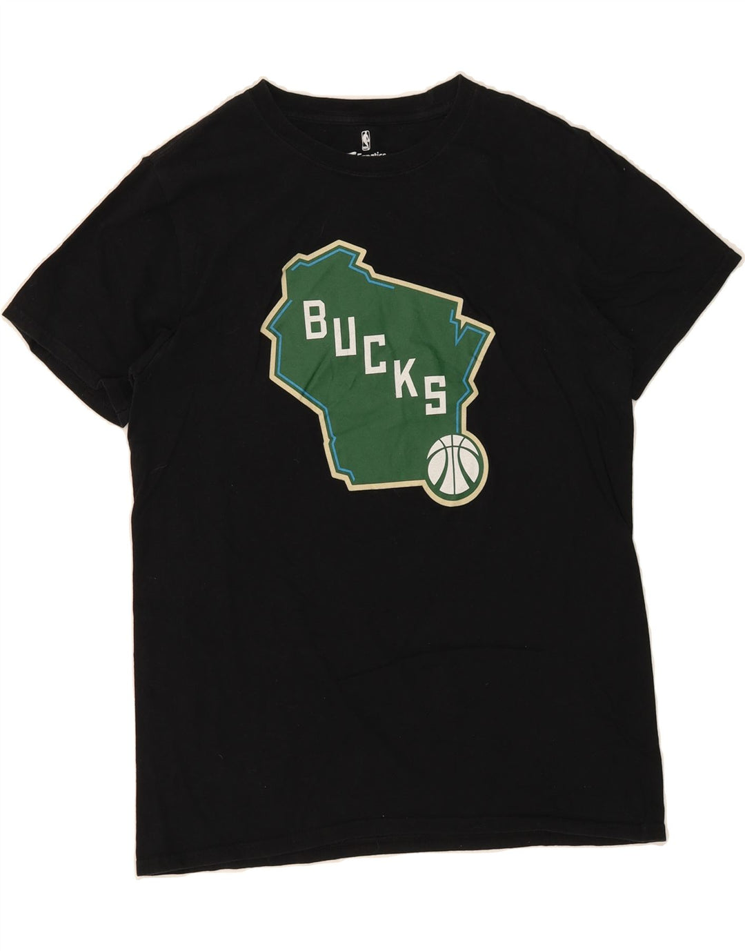 FANATICS Mens Bucks Graphic T-Shirt Top Medium Black Cotton Vintage Fanatics and Second-Hand Fanatics from Messina Hembry 