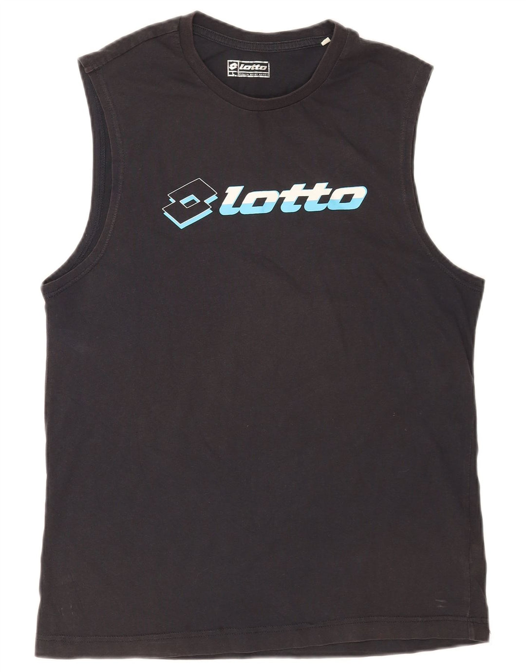 Lotto Mens Graphic Vest Top Large Black Cotton