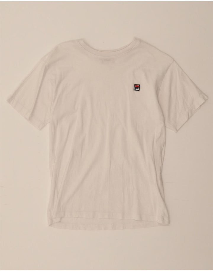 FILA  T-Shirt Top UK 10 Small White Cotton Vintage Fila and Second-Hand Fila from Messina Hembry 