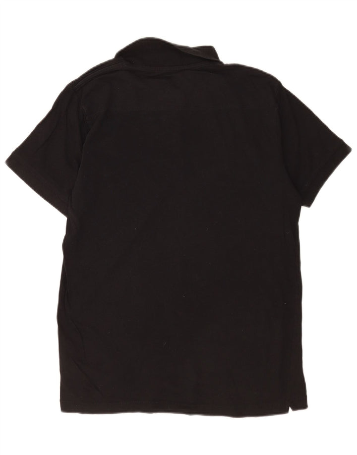 French Connection Mens Polo Shirt Medium Black Cotton