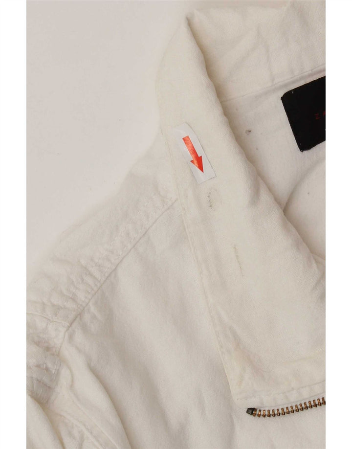 Zara Mens Utility Jacket UK 42 XL fehér poliészter