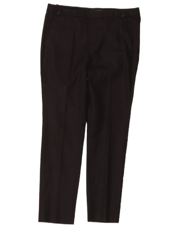 Zara Pantalón chino ajustado para mujer EU 38 Small W28 L26 Algodón negro