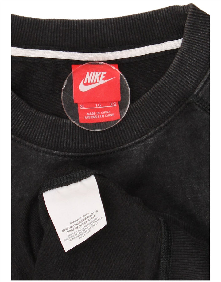 Felpa grafica da uomo Nike Felpa XL in cotone nero