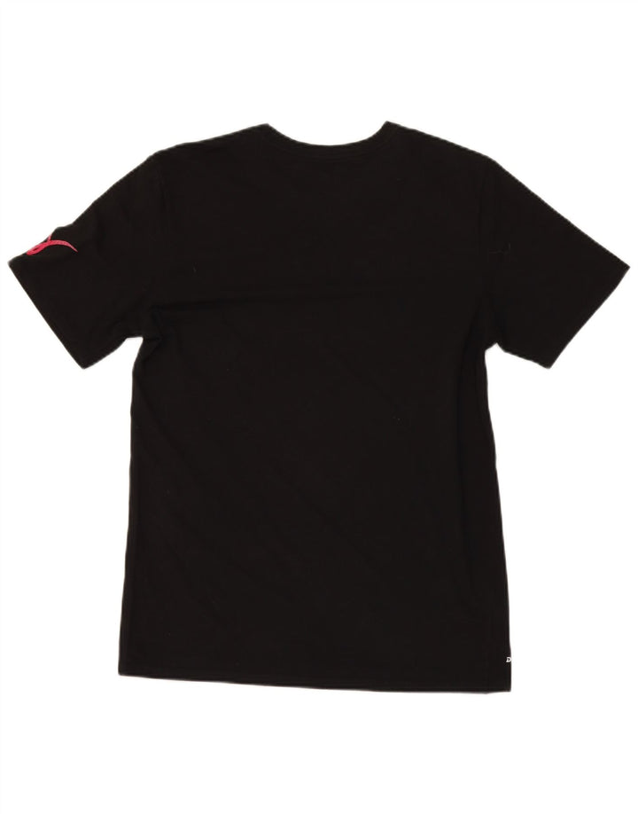 NIKE Mens Dri Fit Graphic T-Shirt Top Medium Black Cotton
