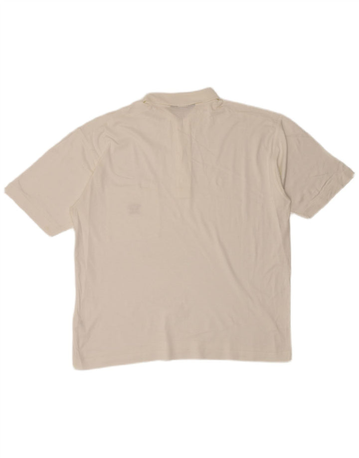 PAUL & SHARK Mens Polo Shirt Large White Cotton
