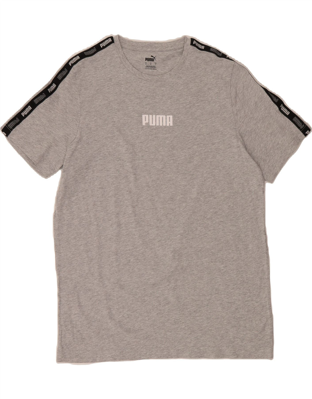 PUMA Mens Graphic T-Shirt Top Large Grey Vintage Puma and Second-Hand Puma from Messina Hembry 