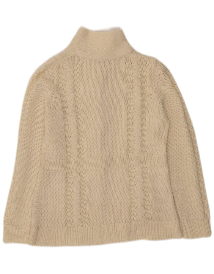 Vintage Womens Cardigan Sweater IT 42 Medium Off White Acrylic