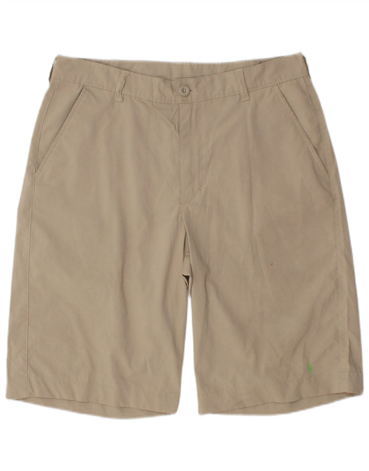 IZOD Herren Chinoshorts W32 Medium Beige Polyester