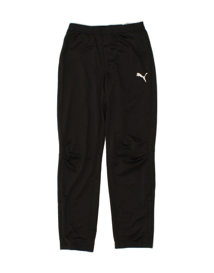 PUMA Boys Tracksuit Trousers 11-12 Years Black Polyester Vintage Puma and Second-Hand Puma from Messina Hembry 