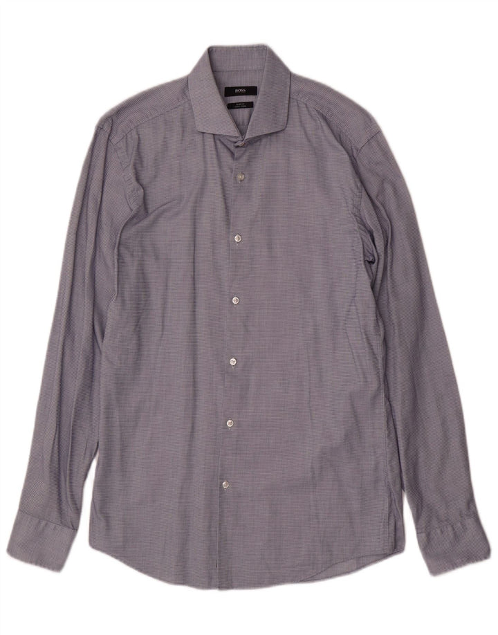 HUGO BOSS Mens Slim Fit Shirt Size 40 15 3/4 Medium Blue
