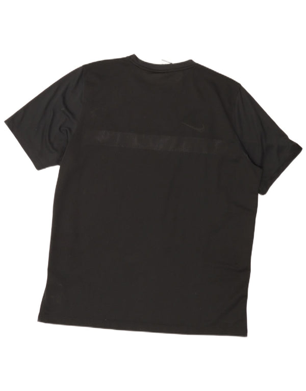 Nike Mens Dri Fit póló felső 2XL fekete Colourblock poliészter