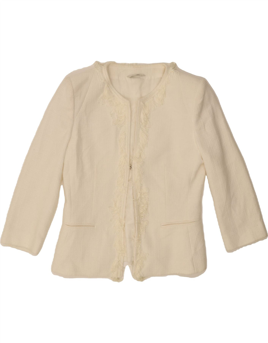 PIU & PIU Womens 3/4 Sleeve 2 Piece Set IT 46 Large White Cotton Vintage Piu & Piu and Second-Hand Piu & Piu from Messina Hembry 