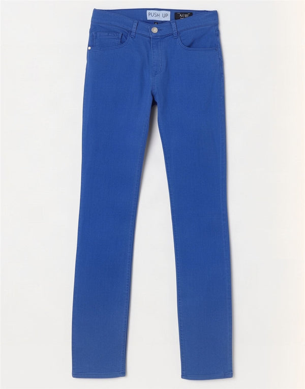 Armani Jeans Blugi Push Up Slim W24 L28 Albastru Modal