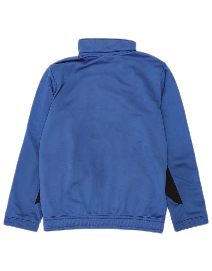 Adidas Jungen-Trainingsanzug-Top-Jacke, 7–8 Jahre, blaues Farbblock-Polyester