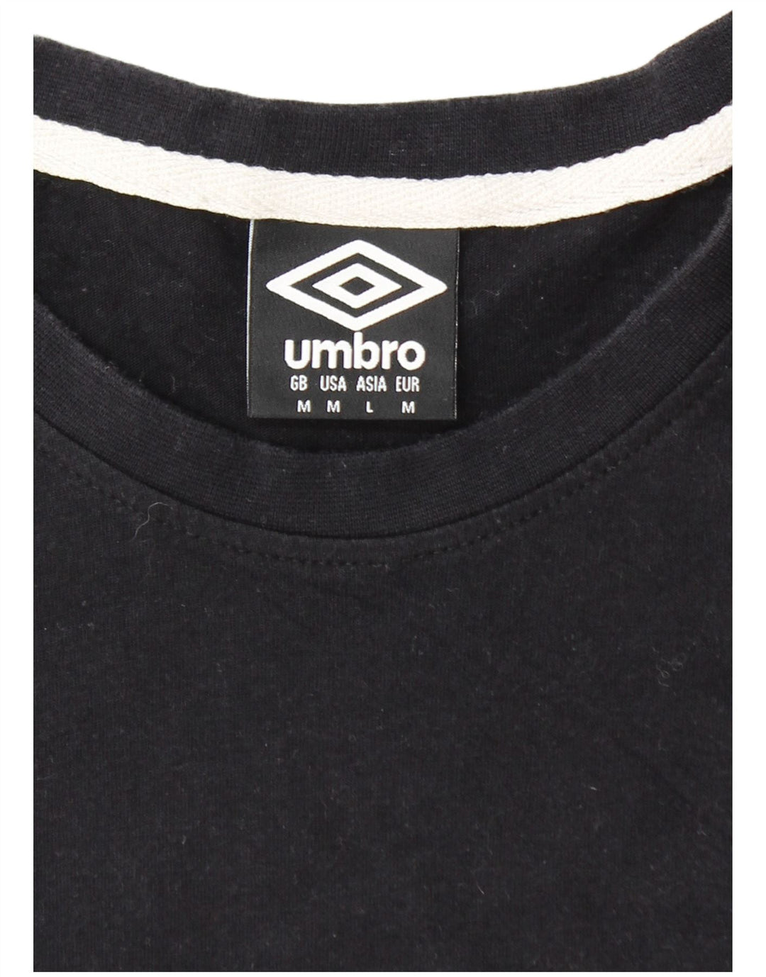 UMBRO Mens T-Shirt Top Medium Black Cotton