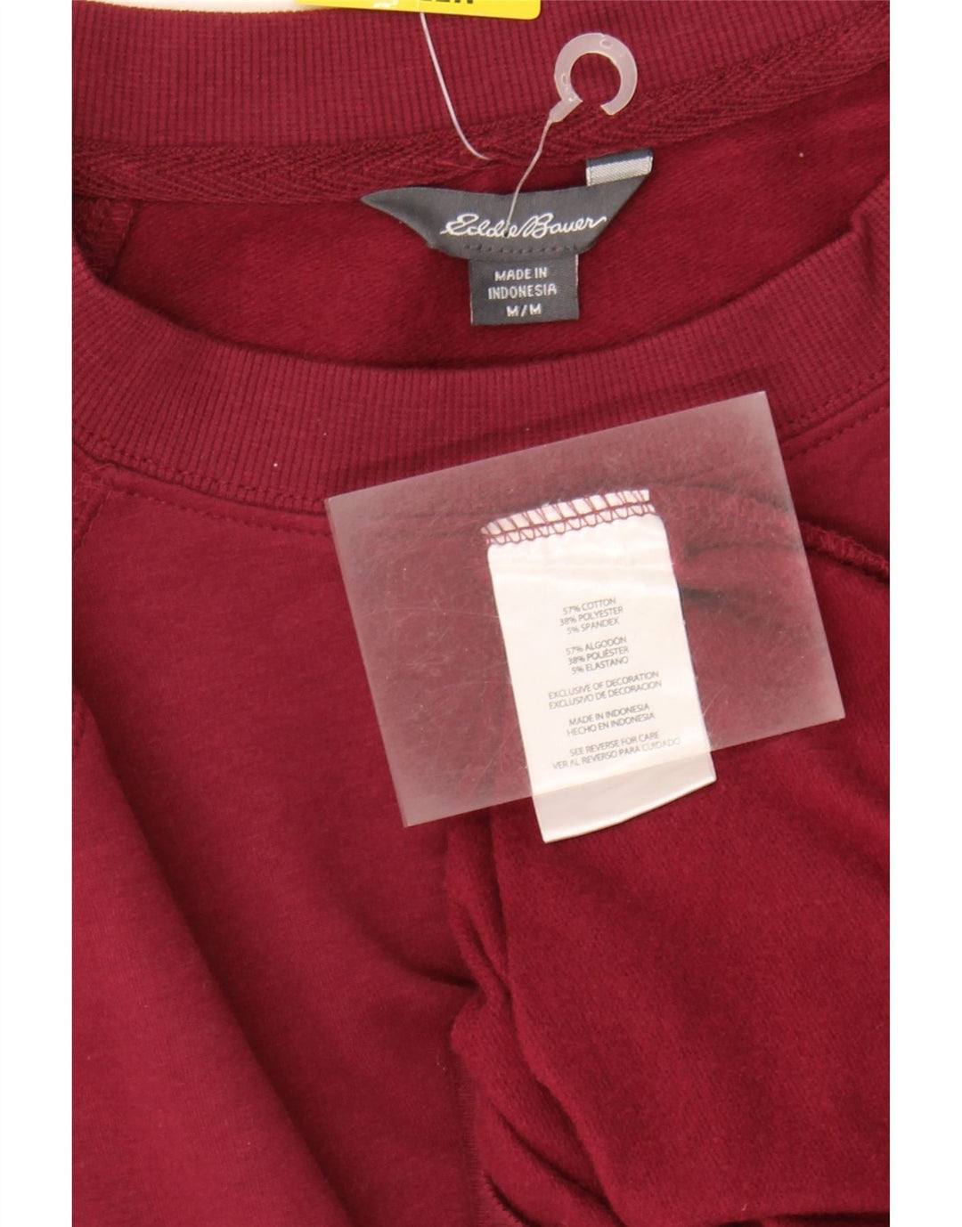 EDDIE BAUER Womens Sweatshirt Jumper UK 14 Medium Maroon Cotton Vintage Eddie Bauer and Second-Hand Eddie Bauer from Messina Hembry 