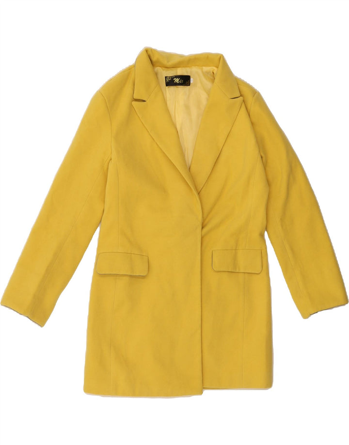 VINTAGE Womens Longline Open Blazer Jacket UK 20 2XL Yellow Vintage Vintage and Second-Hand Vintage from Messina Hembry 