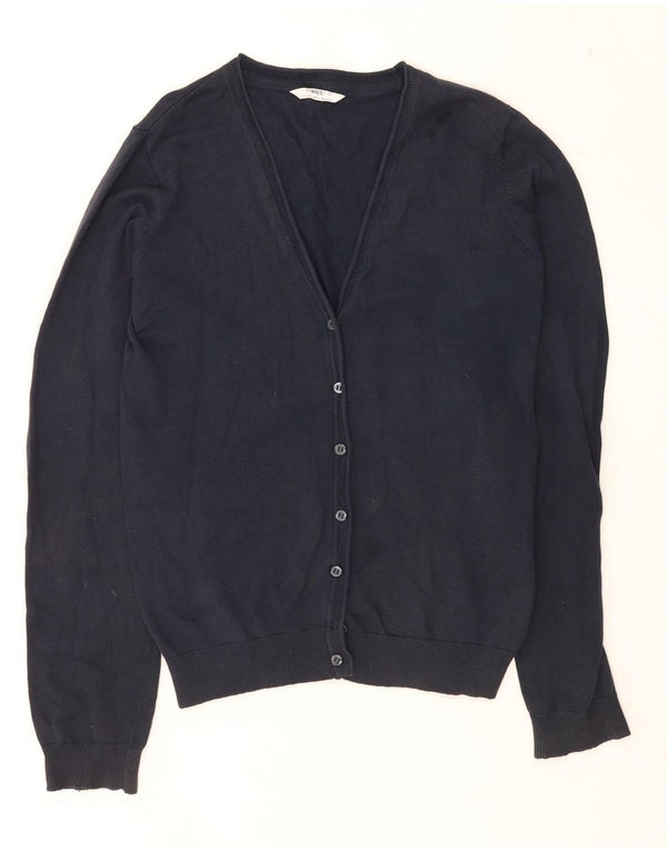 Marks & Spencer Girls Cardigan Sweater 15-16 Years Navy Blue Cotton