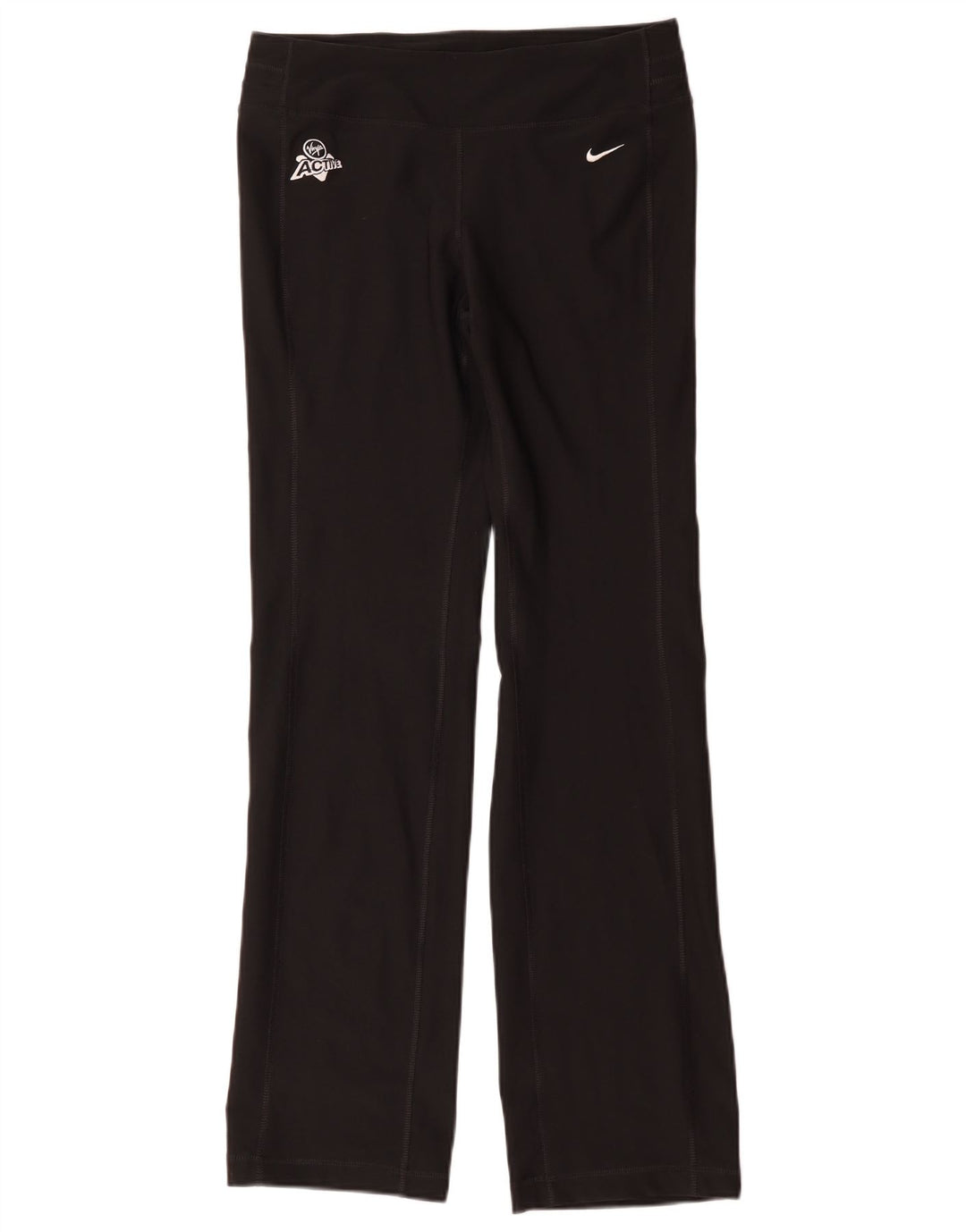 Nike Womens Dri Fit Tracksuit Trousers UK 10 Small  Black Polyester