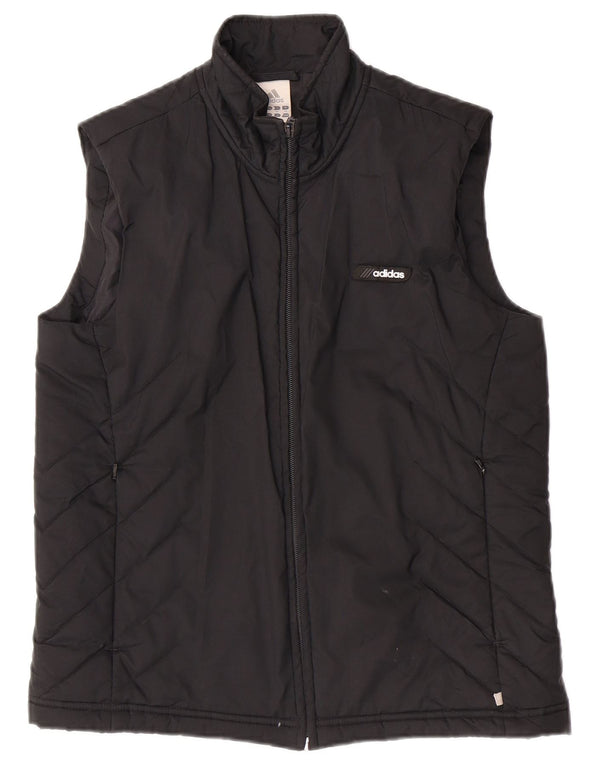 Adidas Gilet rembourré pour femme UK 12 Medium Noir Polyester