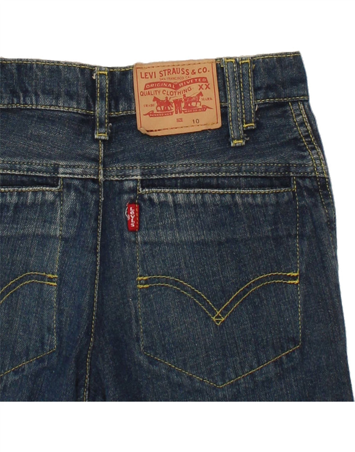 LEVI'S Boys Straight Jeans 9-10 Years W24 L22 Navy Blue Vintage Levi's and Second-Hand Levi's from Messina Hembry 