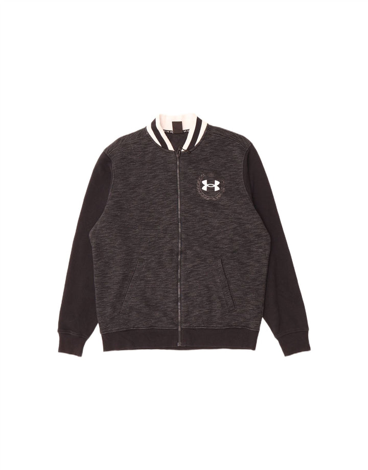 UNDER ARMOUR Mens Graphic Tracksuit Top Jacket Medium Grey Colourblock Vintage Under Armour and Second-Hand Under Armour from Messina Hembry 