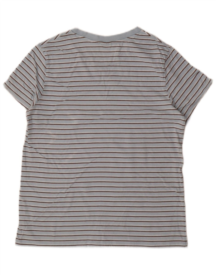 Levi's Mens T-Shirt Top Medium Blue Striped Cotton